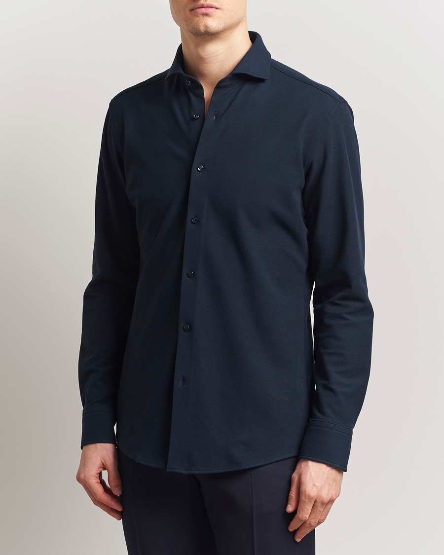 Herren | Hemden | BOSS BLACK | Hank Structured Shirt Dark Blue