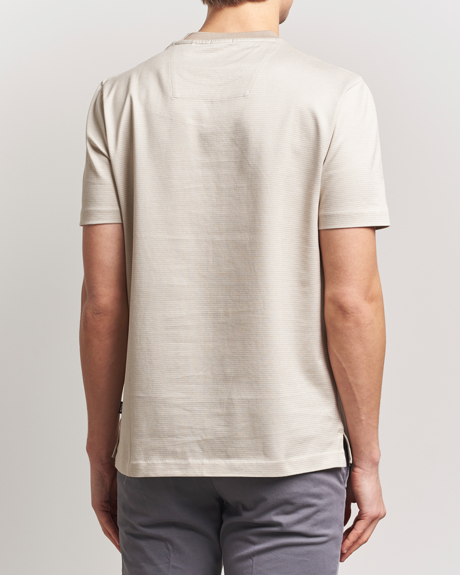 Herren | T-Shirts | BOSS BLACK | Thompson Structured T-Shirt Light Beige