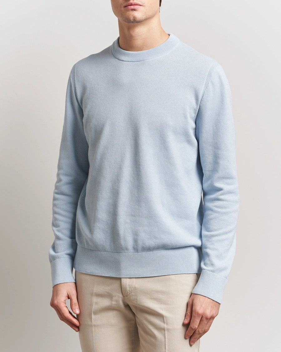 Herren | Pullover | BOSS BLACK | Ecaio Knitted Sweater Light Blue