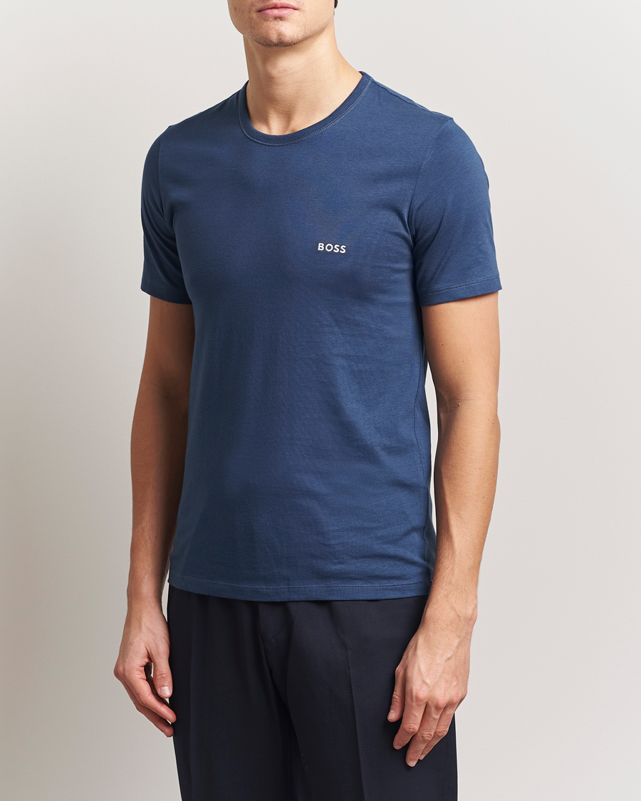 Herren | T-Shirts | BOSS BLACK | 3-Pack Crew Neck T-Shirt Blue/Black/Navy