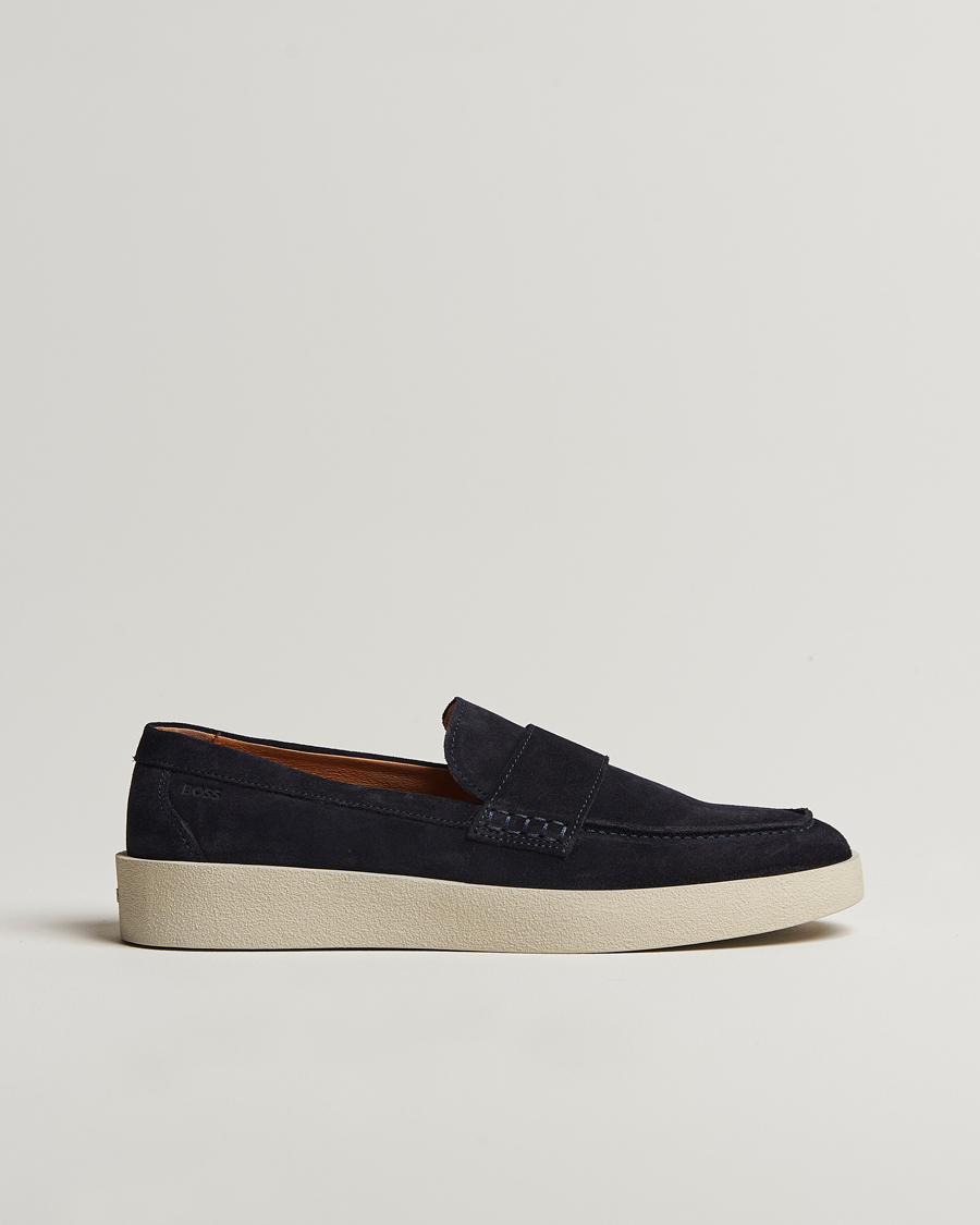 Herren | Loafer | BOSS BLACK | Clay Suede Loafer Dark Blue