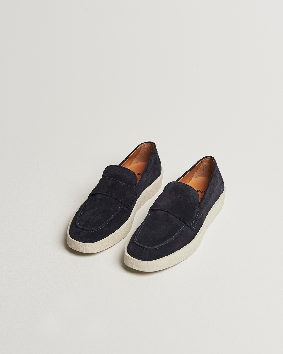 Herren | Loafer | BOSS BLACK | Clay Suede Loafer Dark Blue