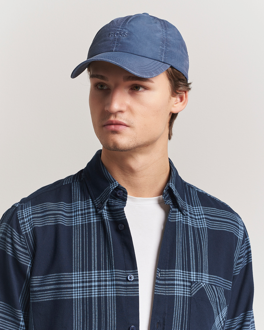 Herren | Hüte & Mützen | BOSS ORANGE | Derrel Washed Logo Cap Dark Blue