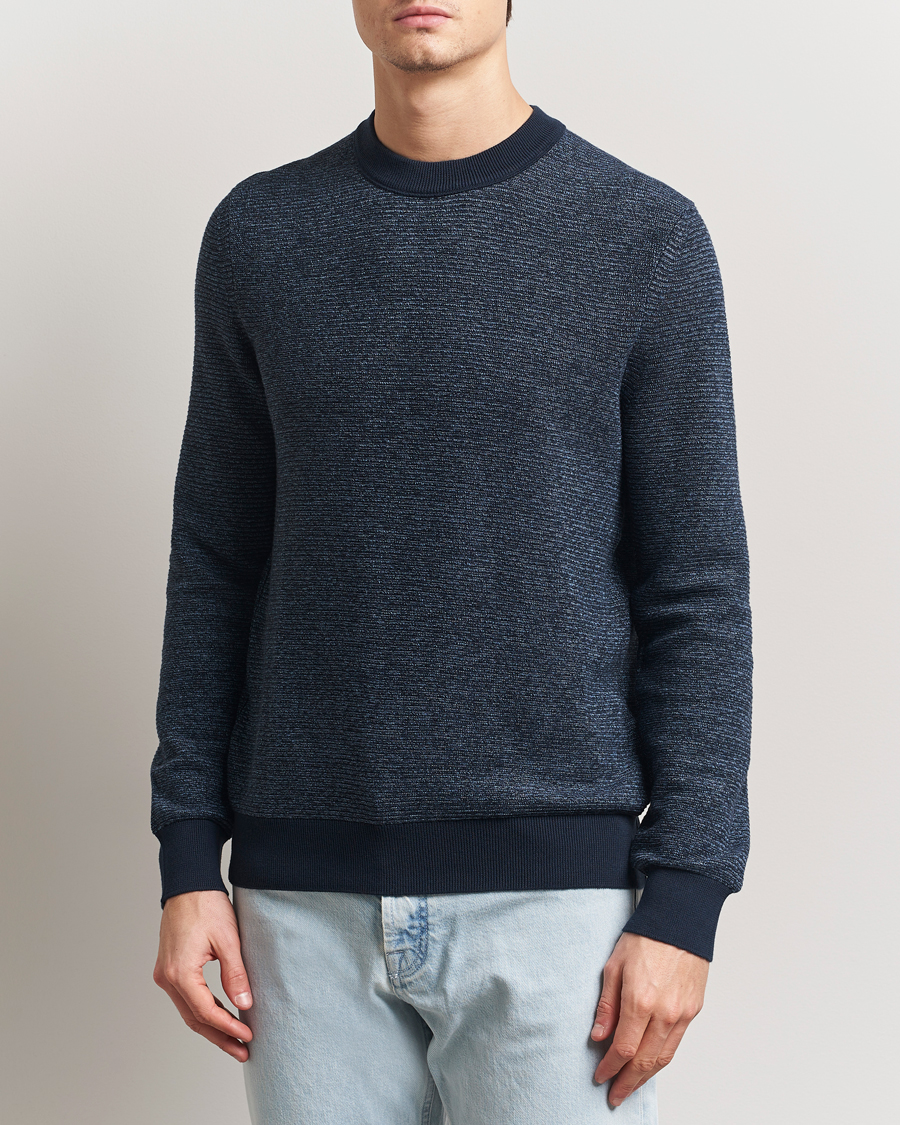 Herren | Pullover | BOSS ORANGE | Aspoki Structured Knitted Sweater Dark Blue