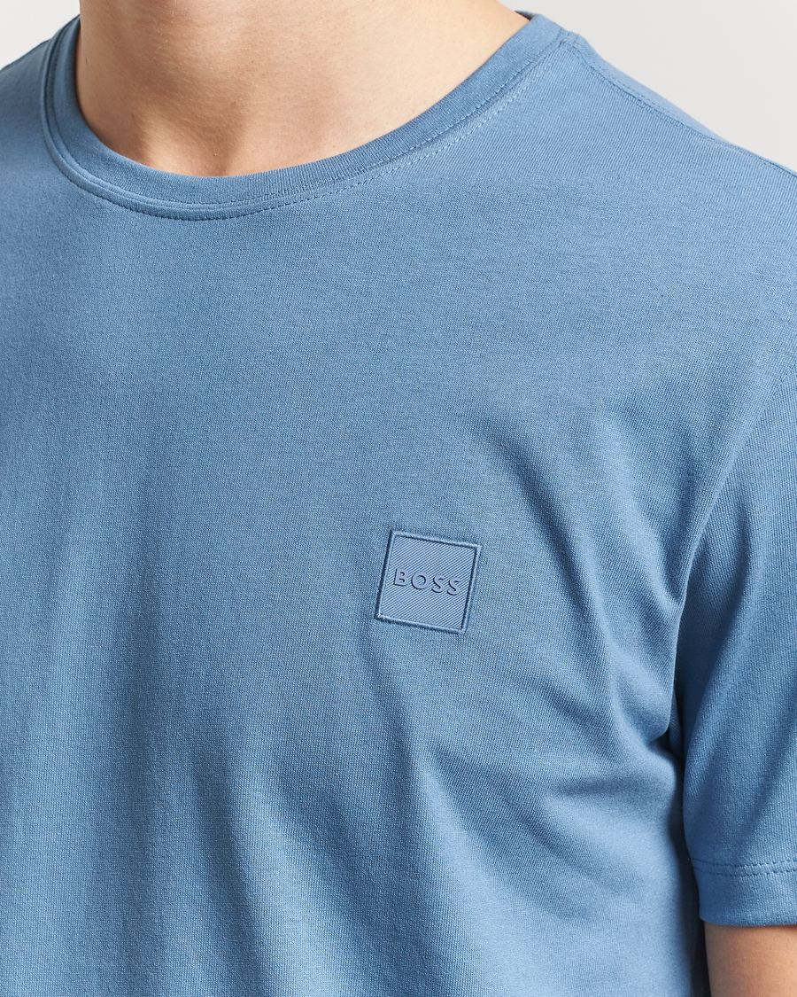 Herren | T-Shirts | BOSS ORANGE | Tales Logo Crew Neck T-Shirt Light Blue