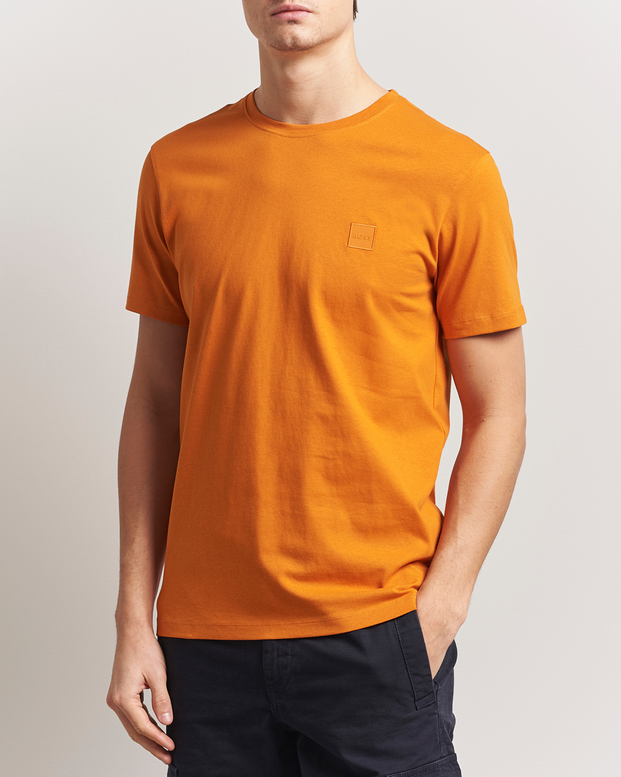 Herren | T-Shirts | BOSS ORANGE | Tales Logo Crew Neck T-Shirt Open Orange