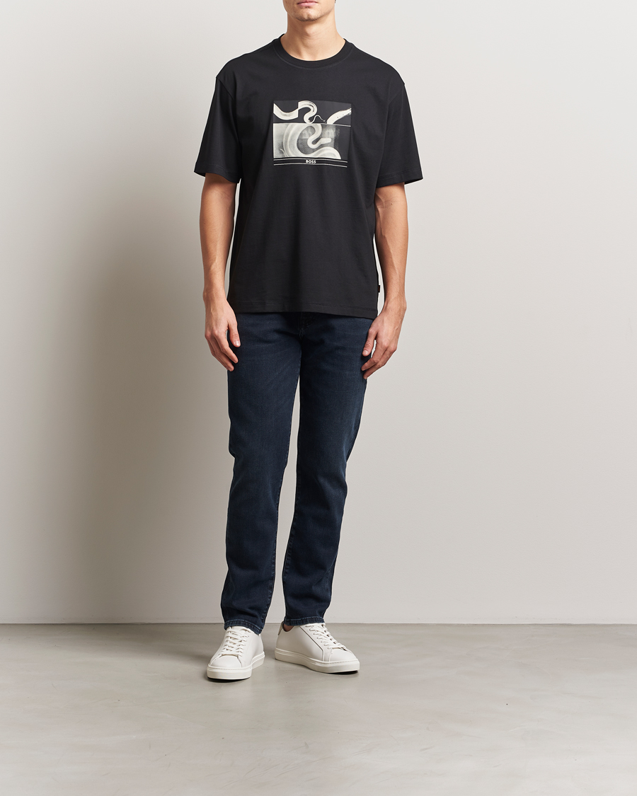 Herren | T-Shirts | BOSS ORANGE | Barragan Printed T-Shirt Black