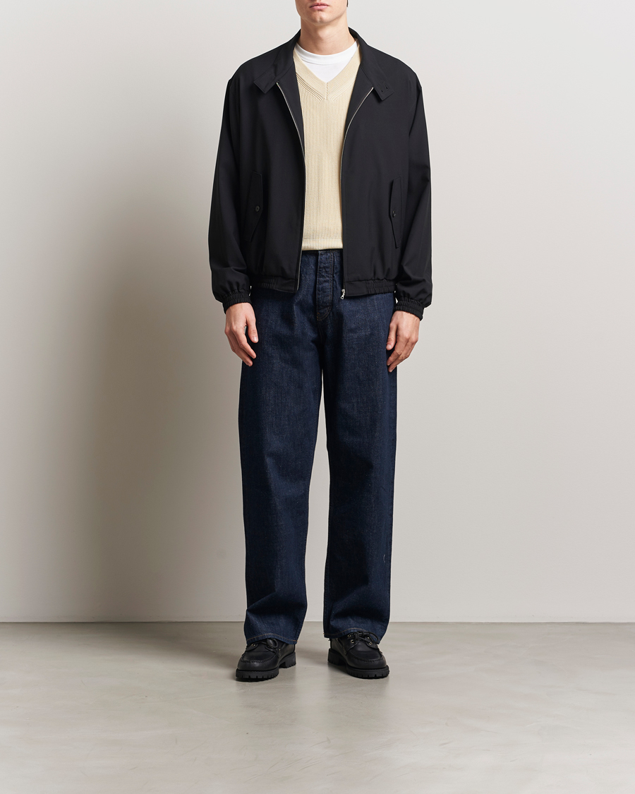 Herren | Jacken | Auralee | Wool Zip Bomber Jacket Black