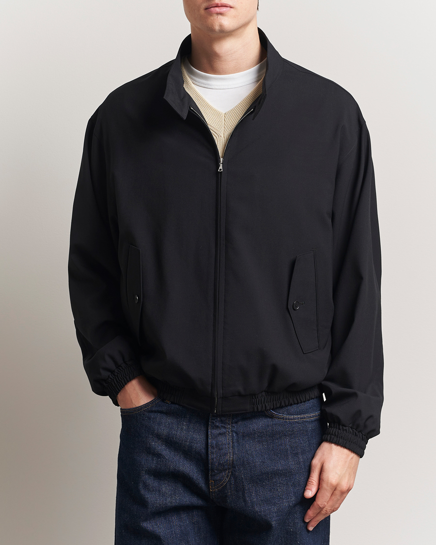 Herren | Jacken | Auralee | Wool Zip Bomber Jacket Black