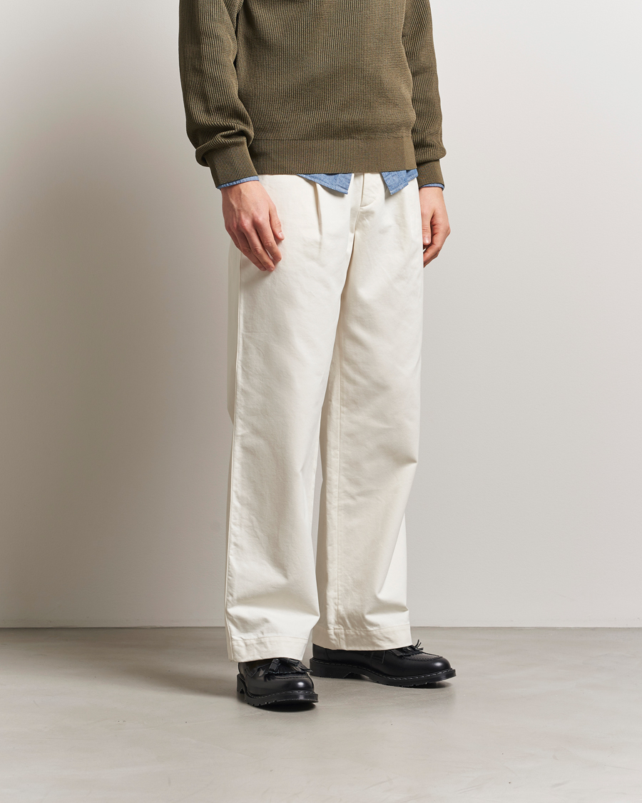 Herren | Hosen | Auralee | Washed Finx Chinos Ivory