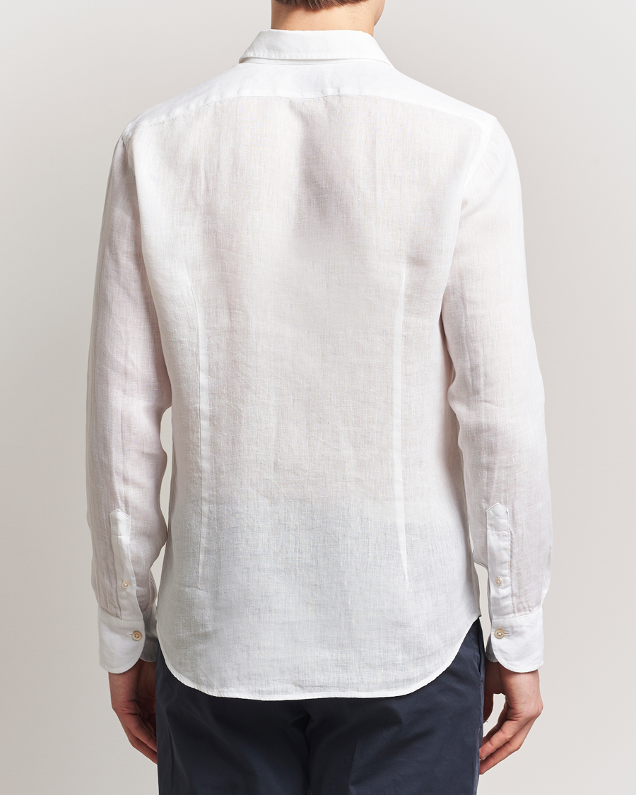 Herren | Hemden | Grigio | Linen Casual Shirt White