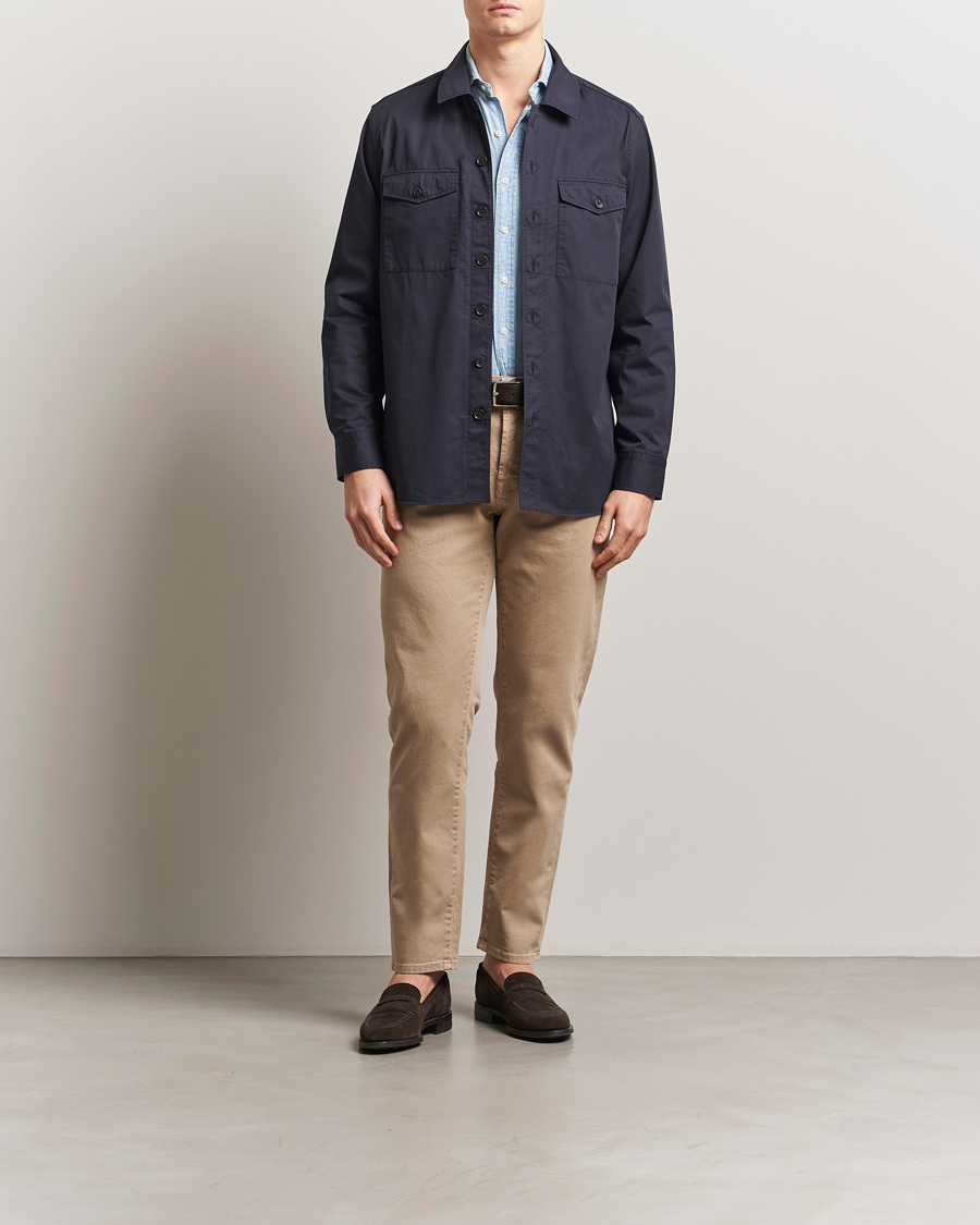 Herren | Hemden | Grigio | Cotton Overshirt Navy