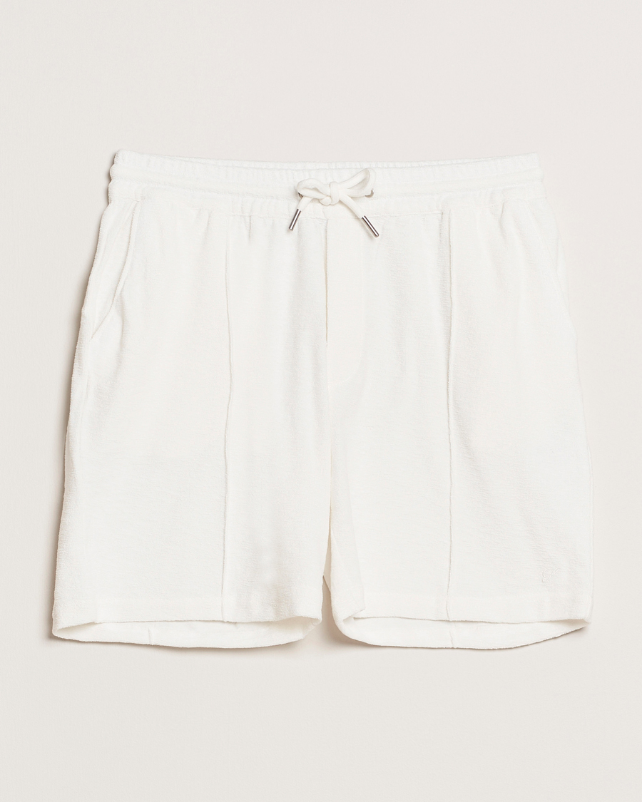 Herren | Shorts | Stenströms | Terry Slub Cotton Shorts White