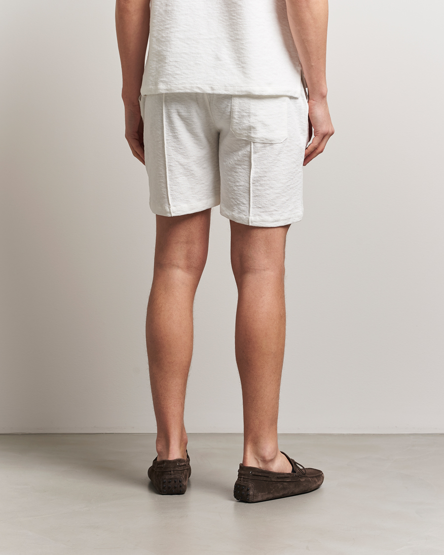 Herren | Shorts | Stenströms | Terry Slub Cotton Shorts White