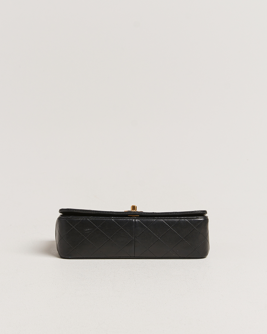 Herren | Chanel Pre-Owned Matelassé Single Full Flap Bag Black | Chanel Pre-Owned | Matelassé Single Full Flap Bag Black