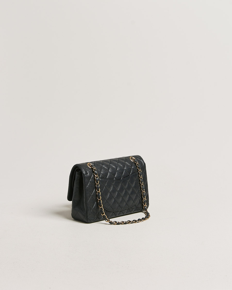 Herren | Chanel Pre-Owned Classic Medium Double Flap Bag Black Caviar | Chanel Pre-Owned | Classic Medium Double Flap Bag Black Caviar