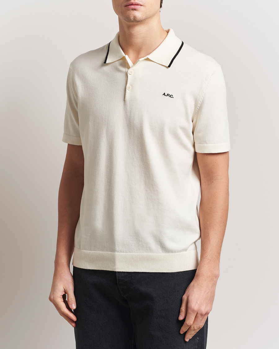 Herren | Poloshirts | A.P.C. | Fynn Knitted Polo White
