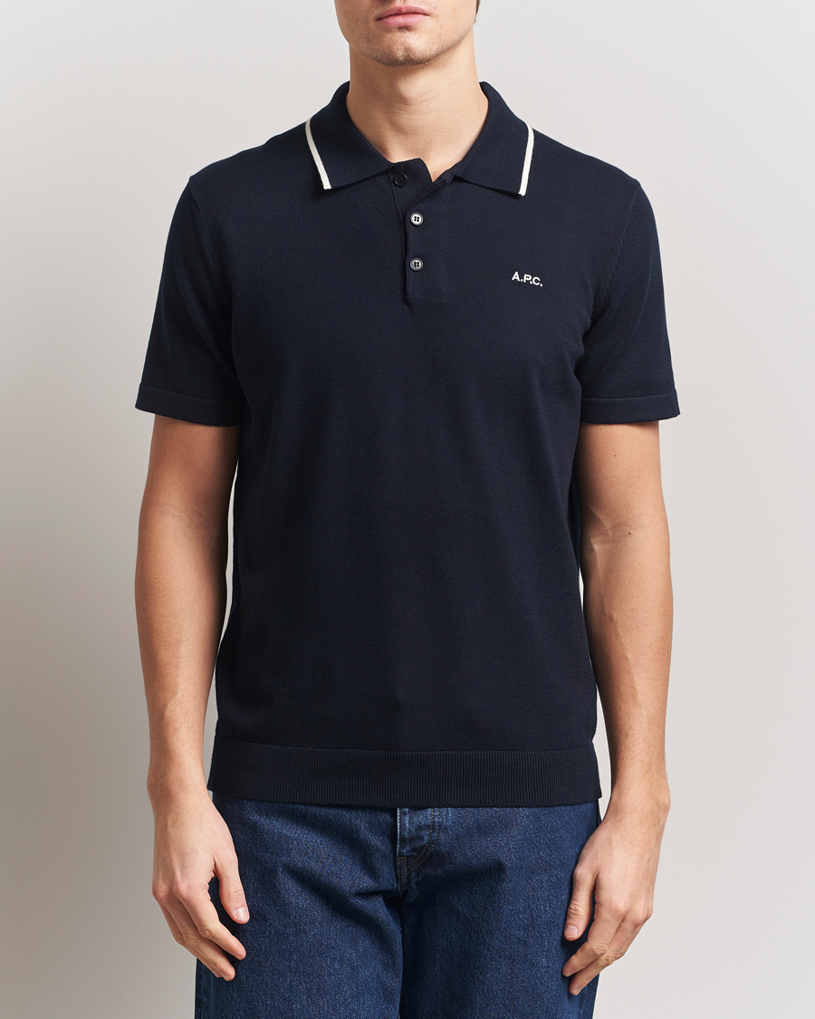 Herren | Poloshirts | A.P.C. | Fynn Knitted Polo Marine