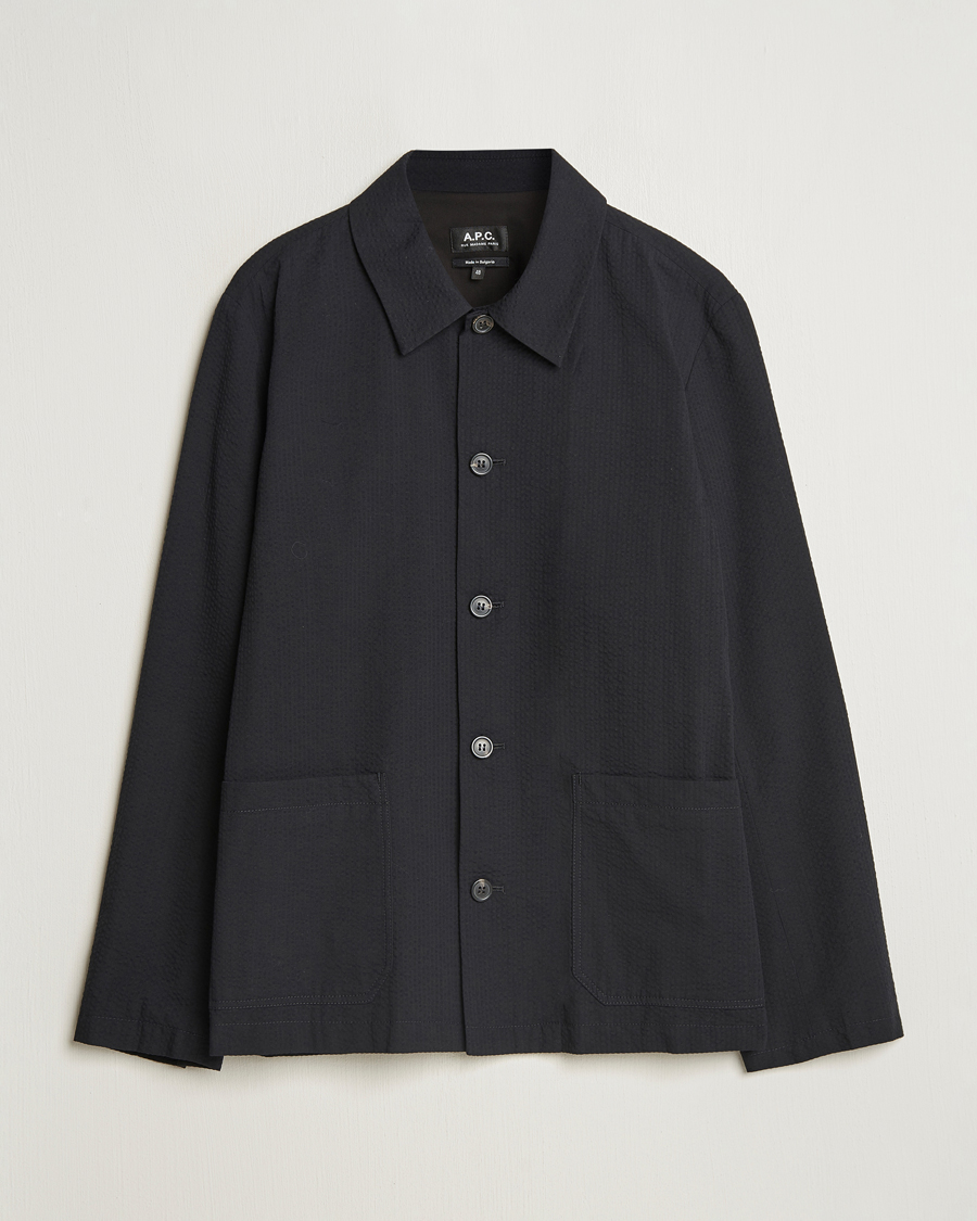Herren | Hemden | A.P.C. | Brest Seersucker Overshirt Black