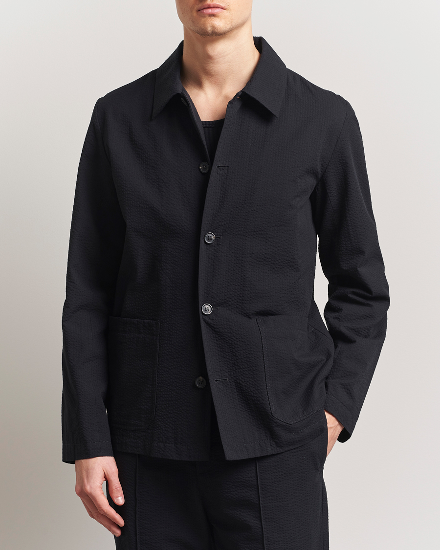 Herren | Hemden | A.P.C. | Brest Seersucker Overshirt Black