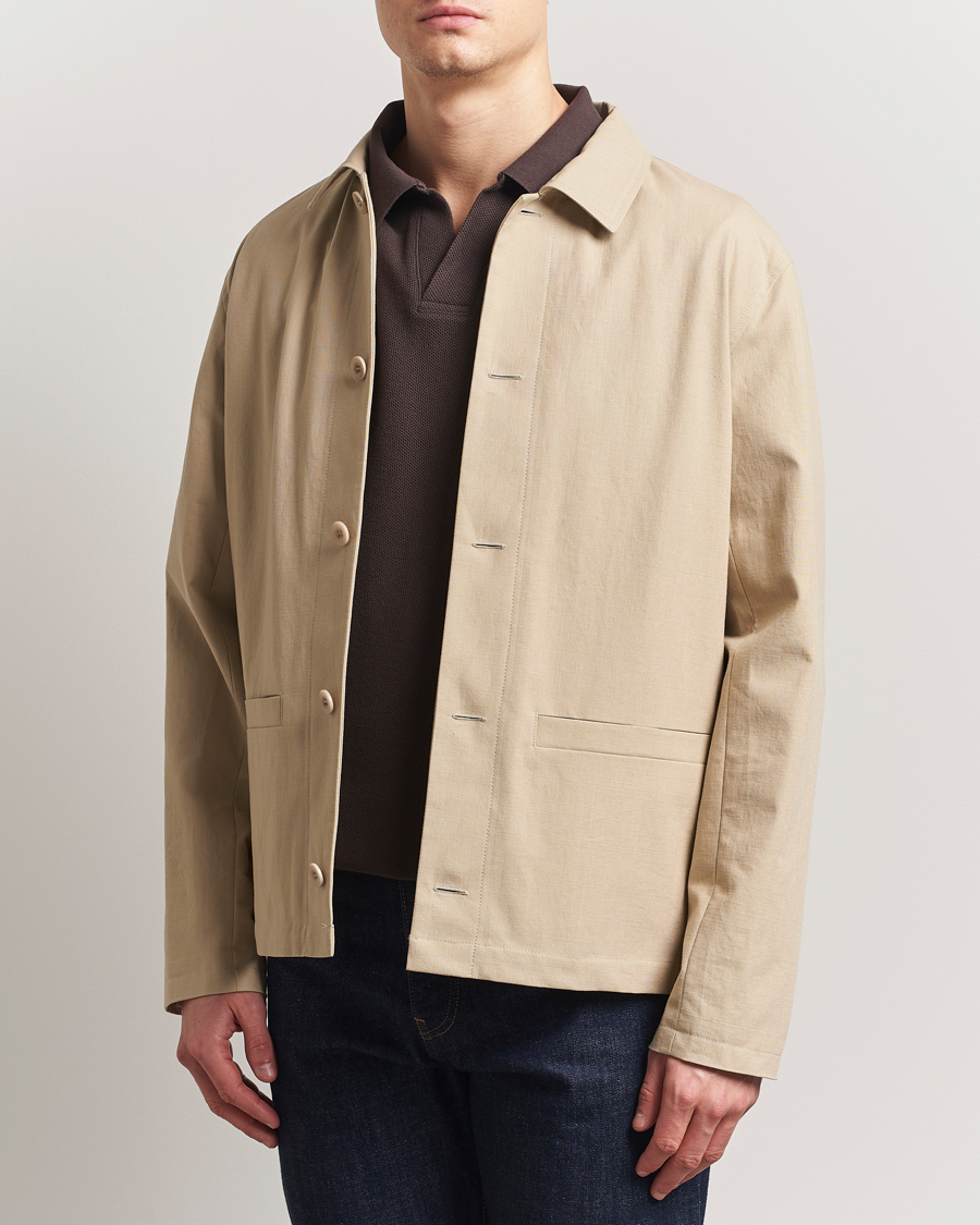 Herren | Jacken | A.P.C. | Rodney Textured Cotton Overshirt Beige