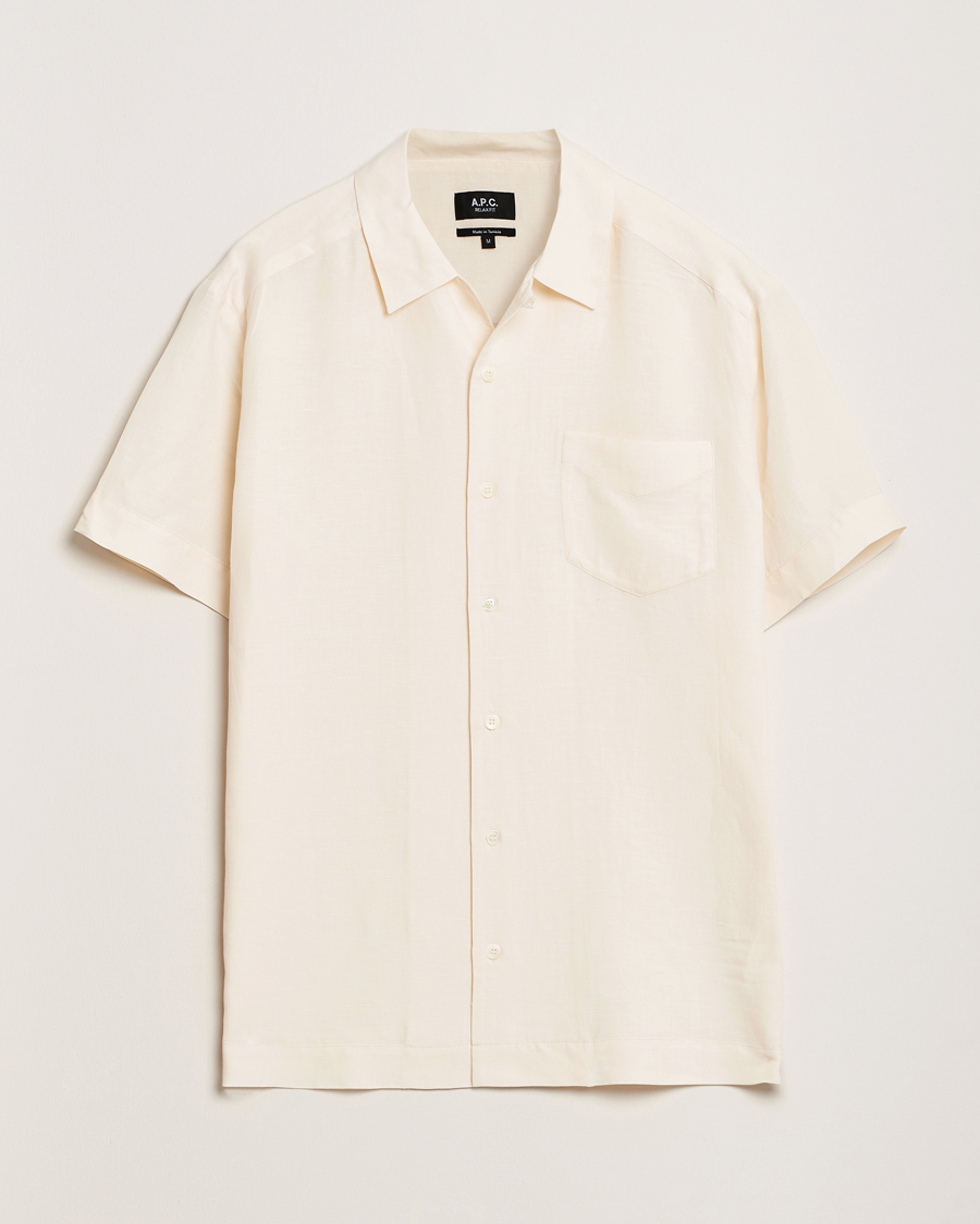 Herren | Hemden | A.P.C. | Roy Woven Short Sleeve Shirt Ecru