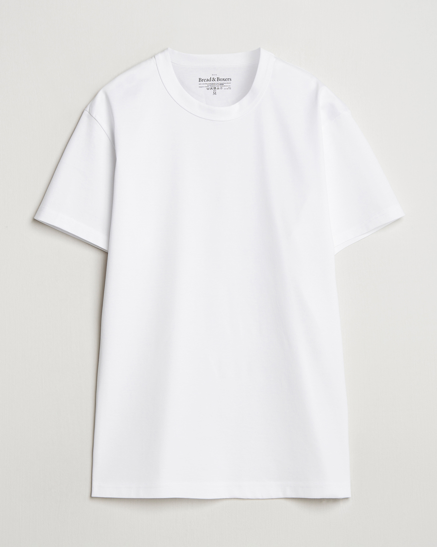 Herren | T-Shirts | Bread & Boxers | Pima Cotton Crew Neck T-Shirt White