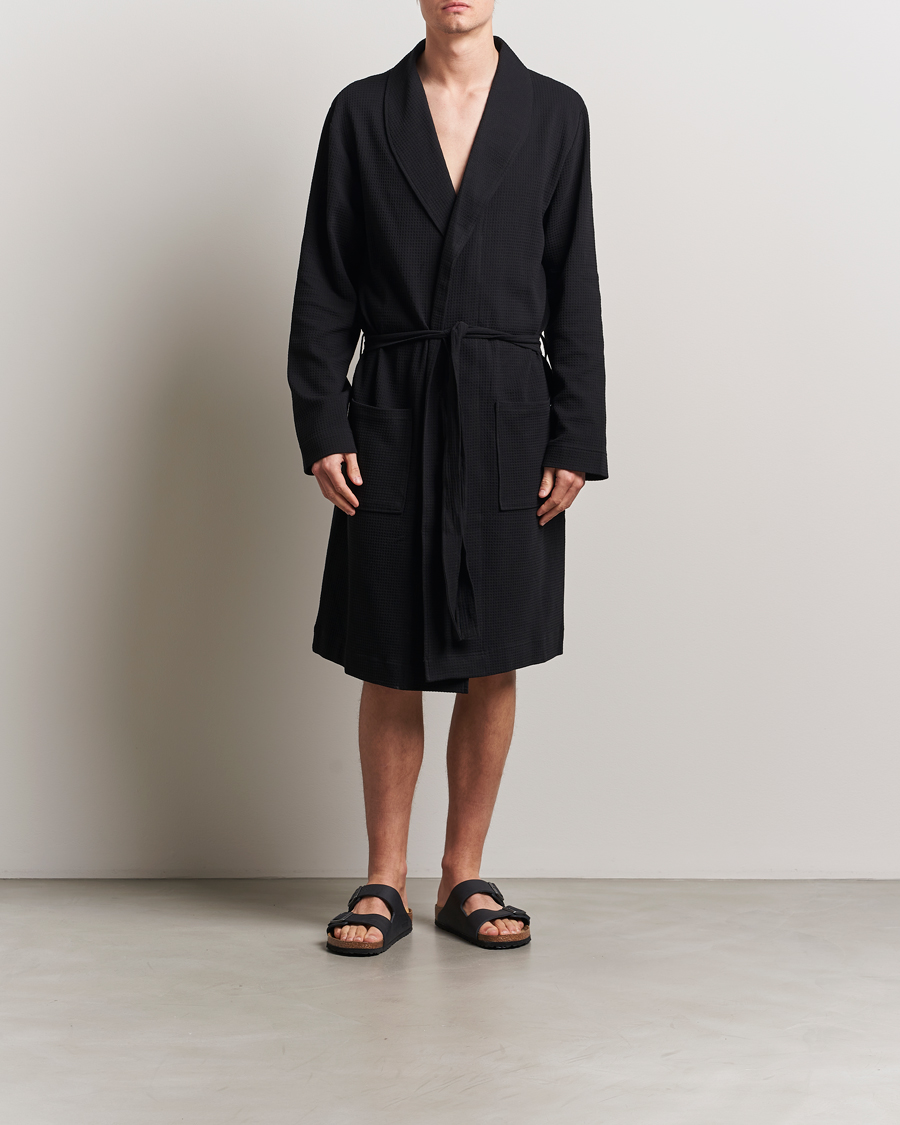 Herren | Schlafanzüge & Bademäntel | Bread & Boxers | Waffle Robe Black