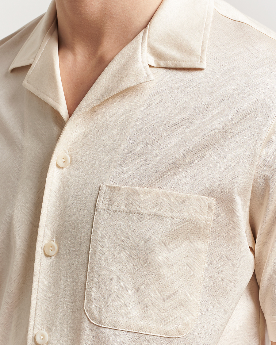 Herren | Hemden | Eton | Filo Di Scozia Short Sleeve Shirt Off White