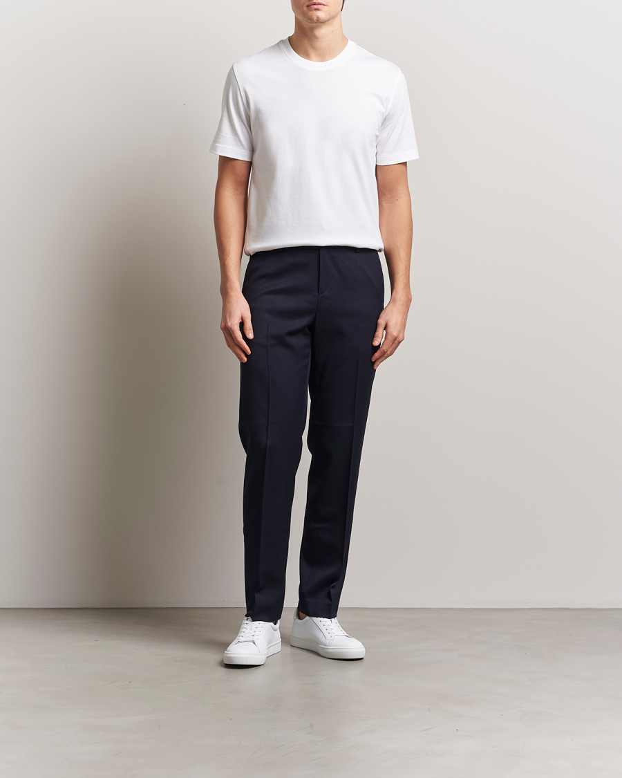 Herren | T-Shirts | Eton | Mercerized Jersey Crew Neck T-Shirt White
