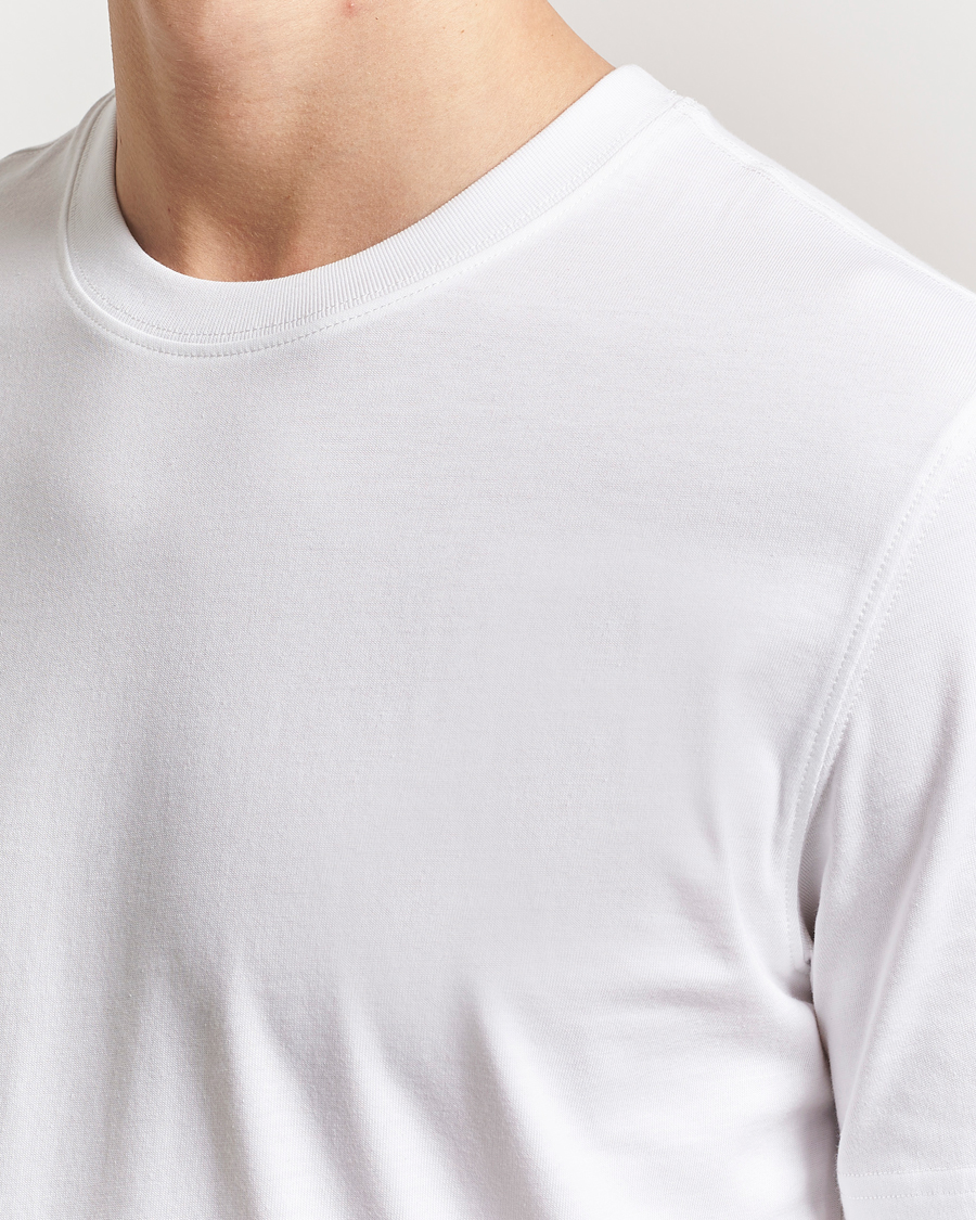 Herren | T-Shirts | Eton | Mercerized Jersey Crew Neck T-Shirt White