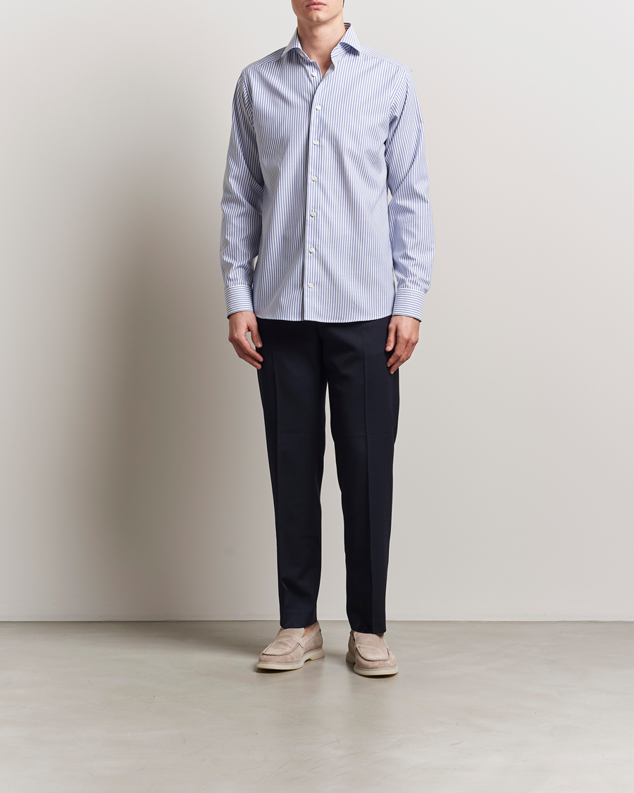 Herren | Hemden | Eton | Slim Fit Signature Oxford Shirt Blue/White