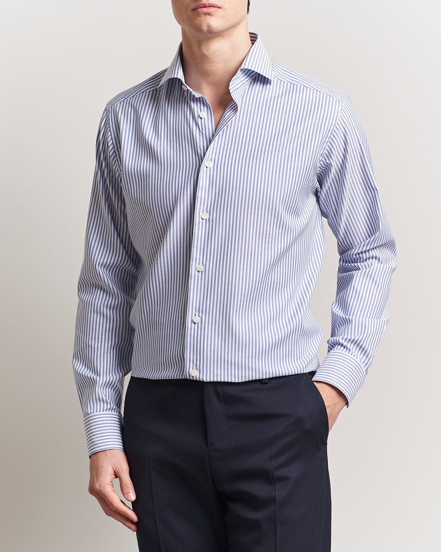Herren | Hemden | Eton | Slim Fit Signature Oxford Shirt Blue/White