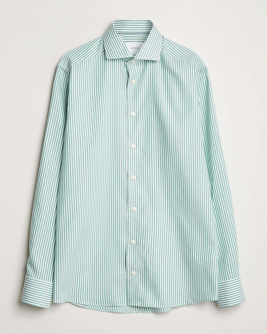Herren | Hemden | Eton | Slim Fit Signature Oxford Shirt Green/White
