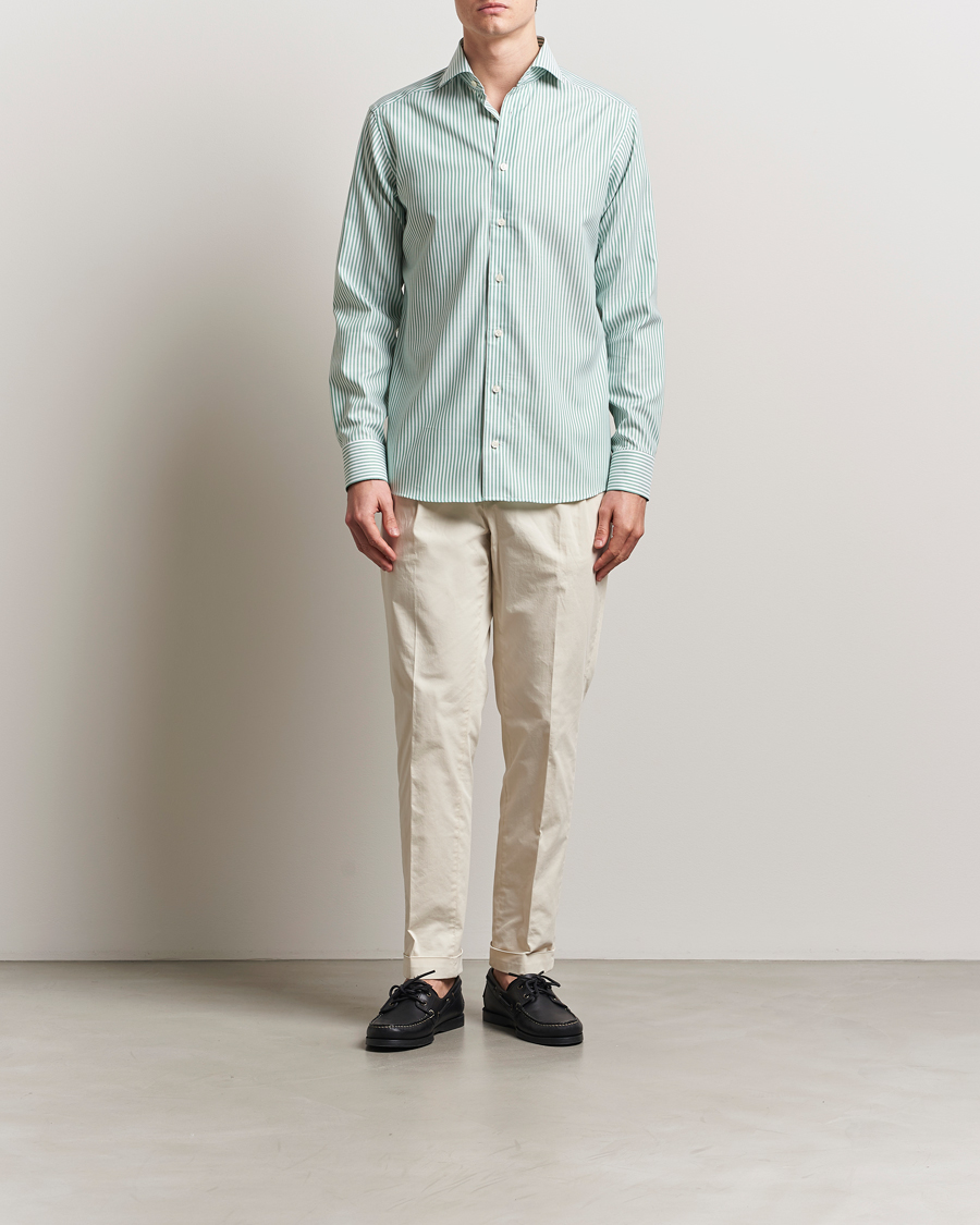 Herren | Hemden | Eton | Slim Fit Signature Oxford Shirt Green/White