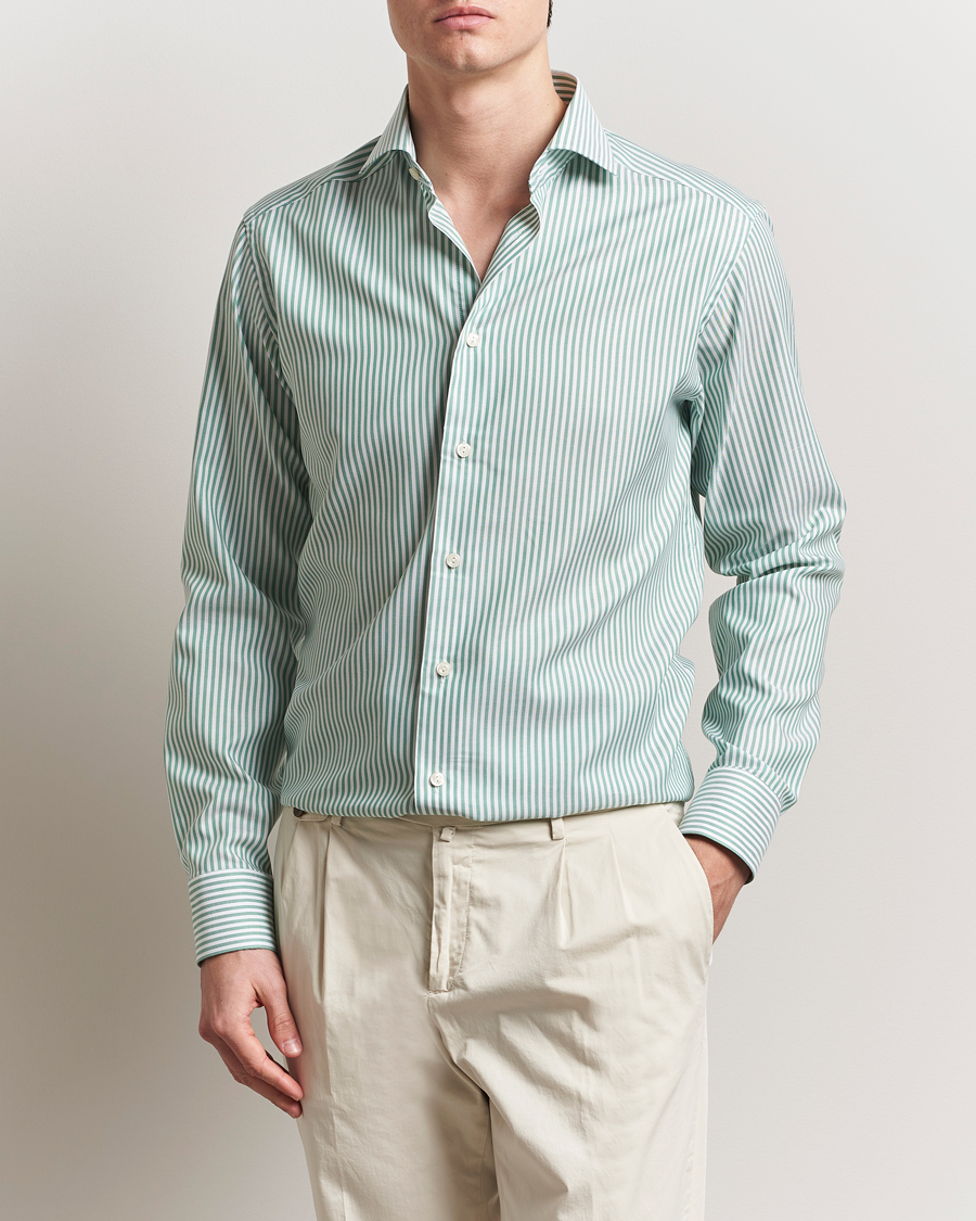 Herren | Hemden | Eton | Slim Fit Signature Oxford Shirt Green/White