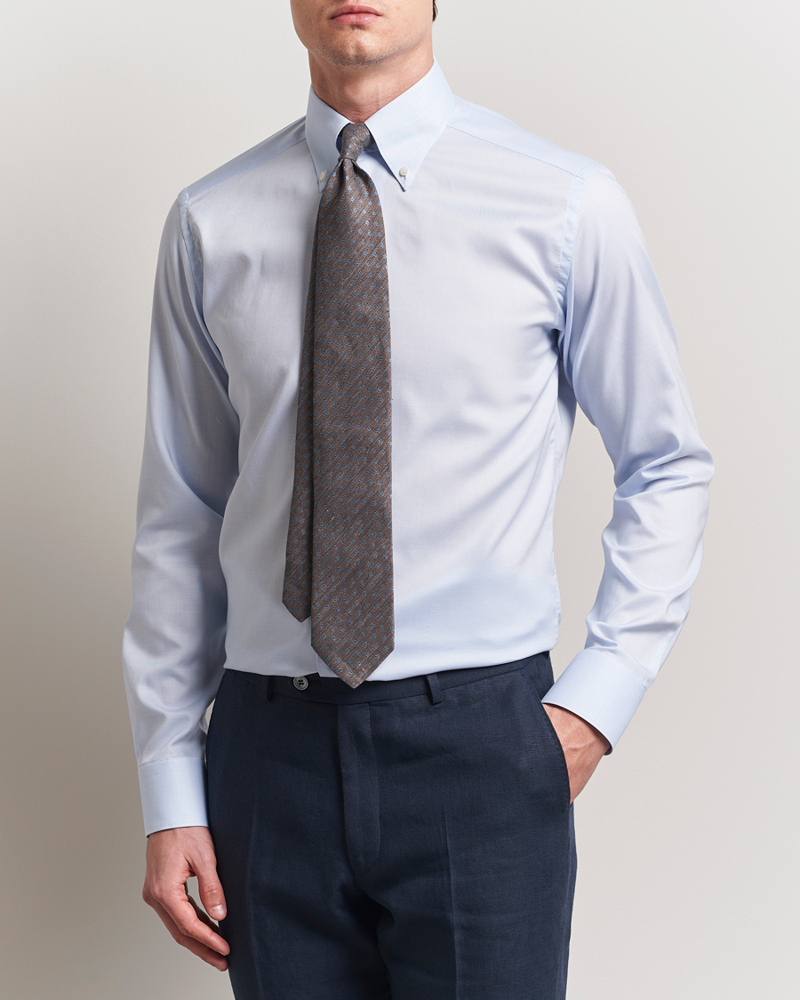 Herren | Hemden | Eton | Slim Fit Wrinkle Free Oxford Shirt Light Blue