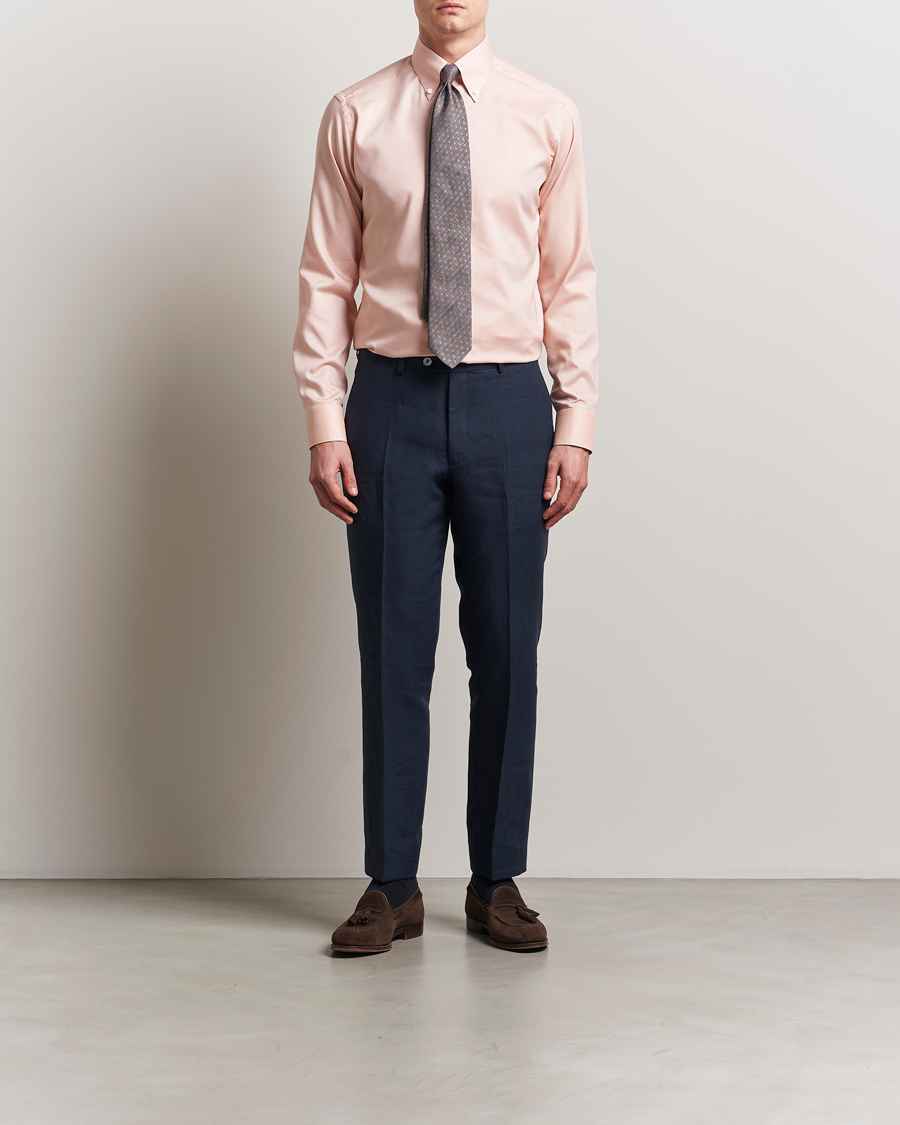 Herren | Hemden | Eton | Slim Fit Wrinkle Free Oxford Shirt Orange