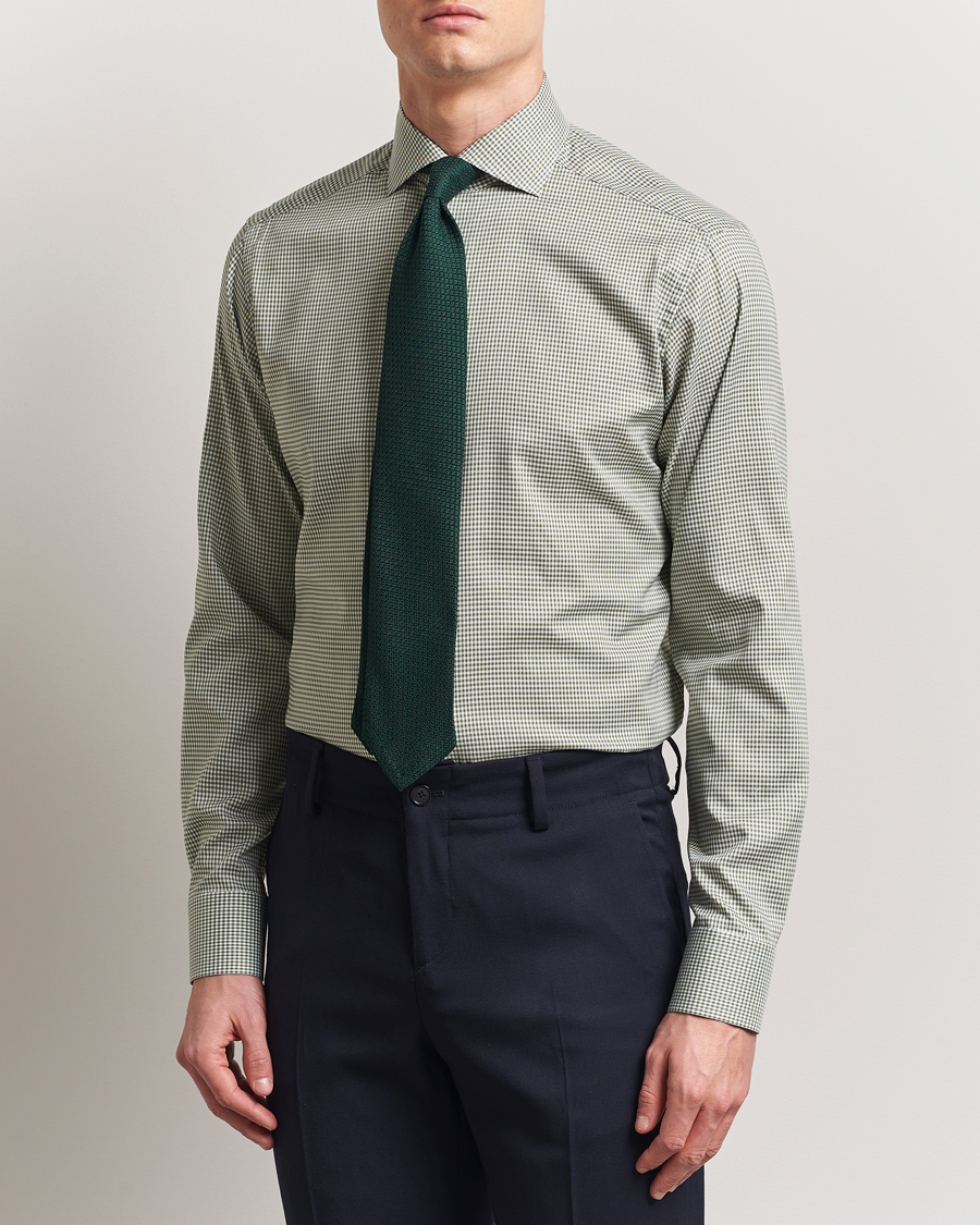 Herren | Hemden | Eton | Slim Fit Checked Signature Shirt Green/White