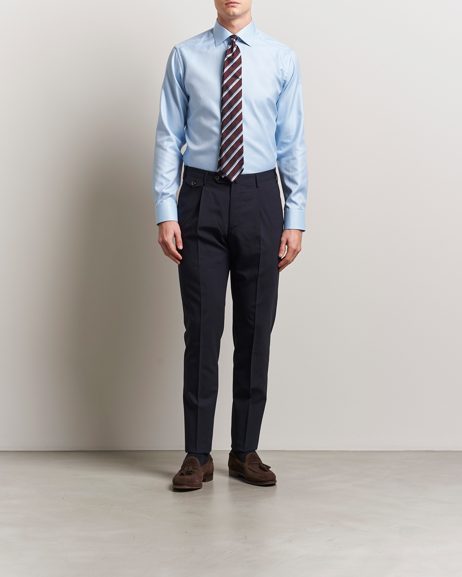 Herren | Hemden | Eton | Slim Fit Signature Dobby Shirt Light Blue