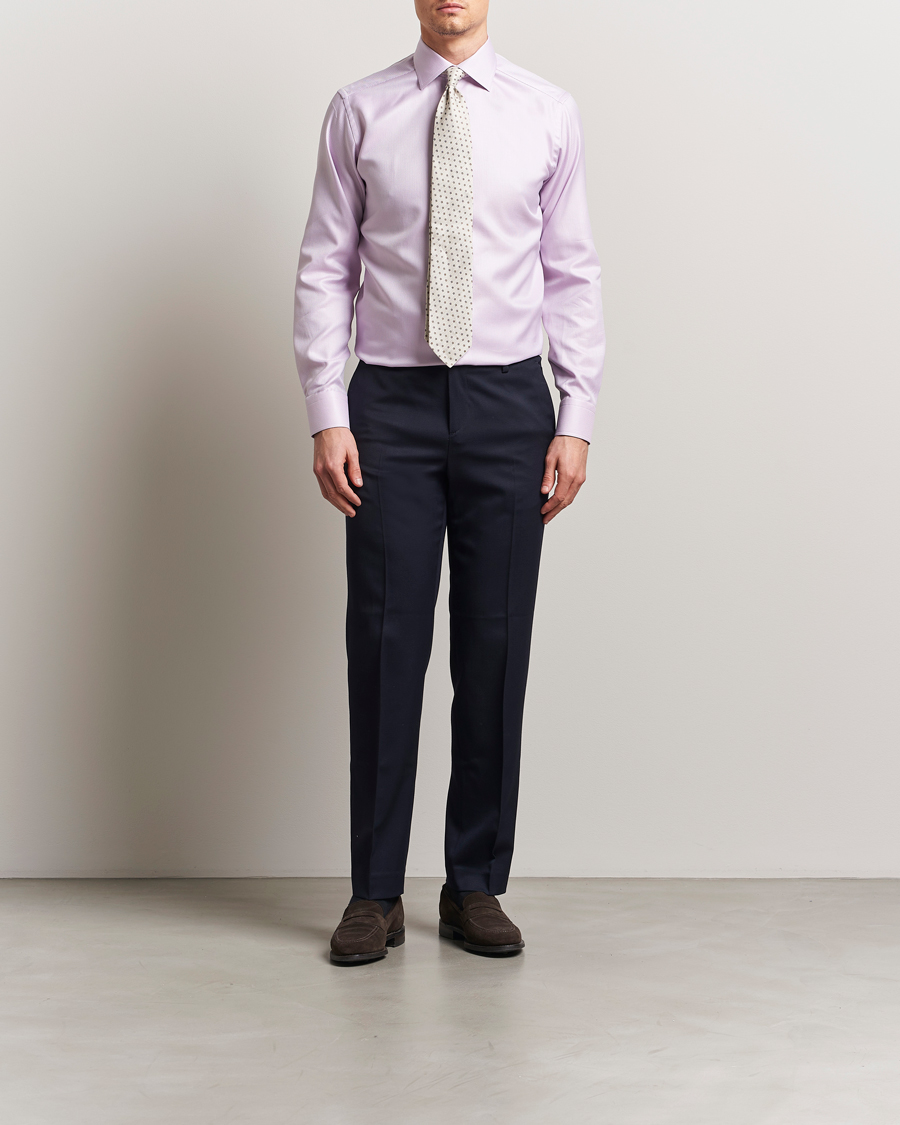 Herren | Hemden | Eton | Slim Fit Signature Dobby Shirt Pink