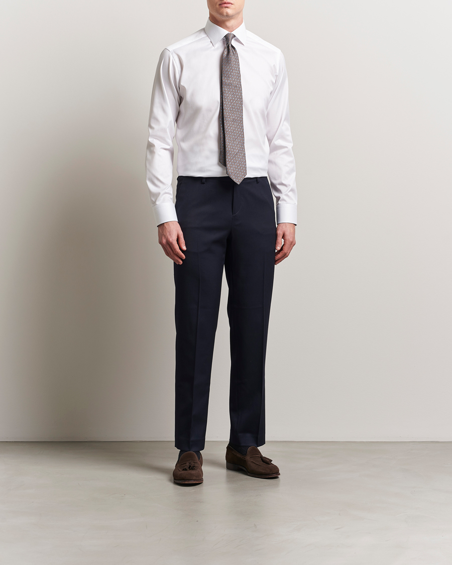 Herren | Hemden | Eton | Slim Fit Signature Twill Contrast Shirt White
