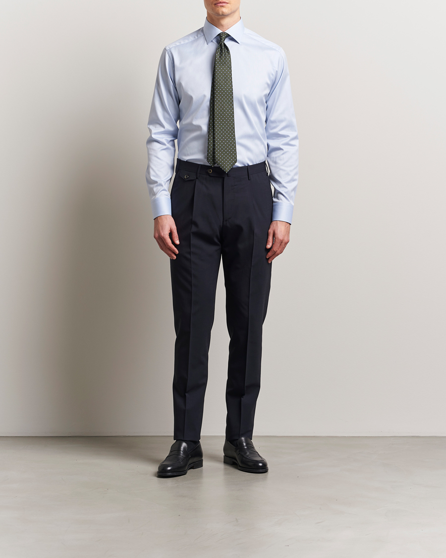 Herren | Hemden | Eton | Slim Fit Signature Twill Contrast Shirt Light Blue