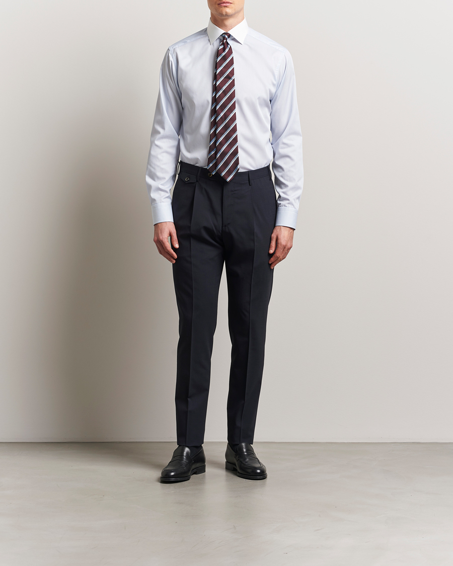 Herren | Hemden | Eton | Slim Fit Fine Twill Shirt Light Blue