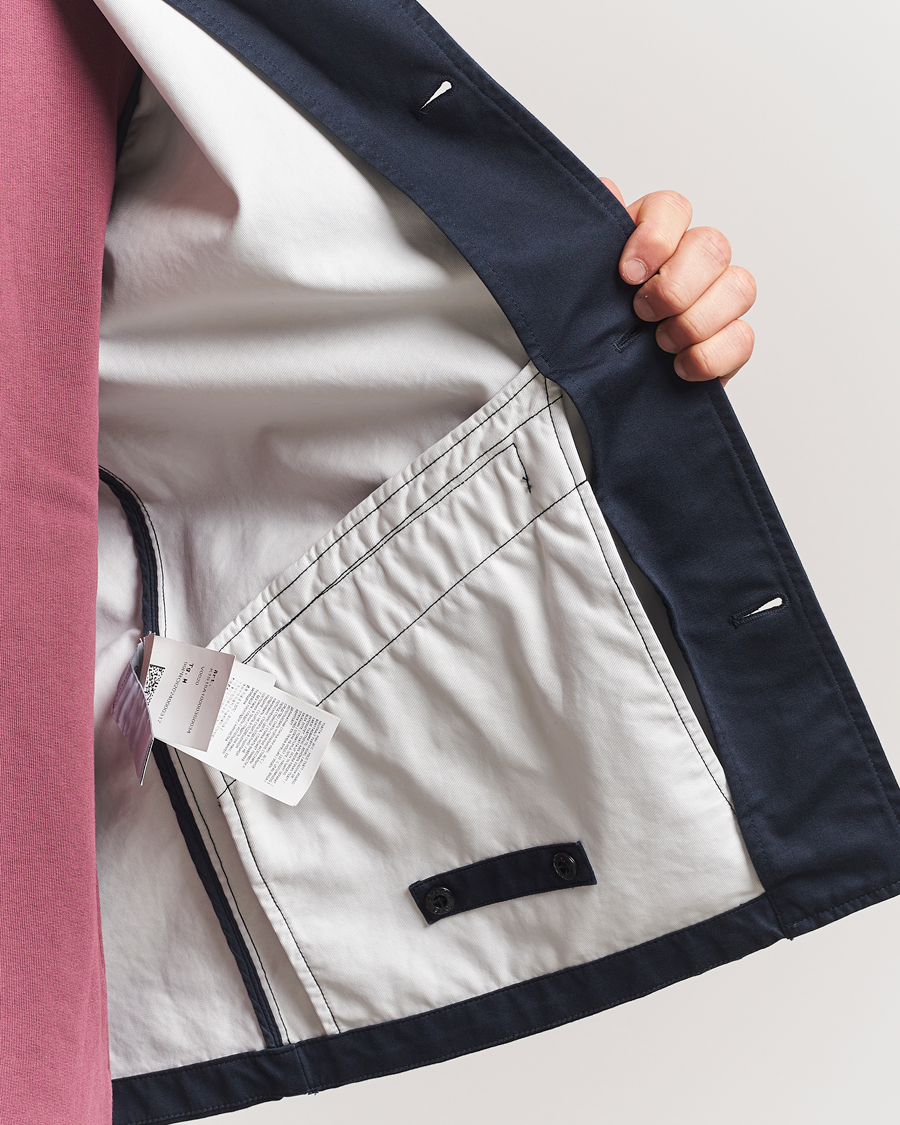 Herren | Jacken | Stone Island | Raso Gommato 3L Cotton Blazer Jacket Navy Blue