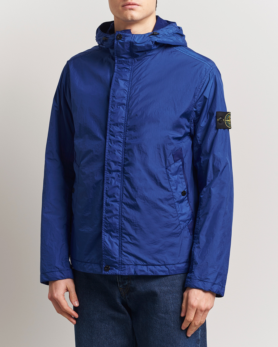Herren | Jacken | Stone Island | Crinkle Reps Hooded Jacket Bright Blue
