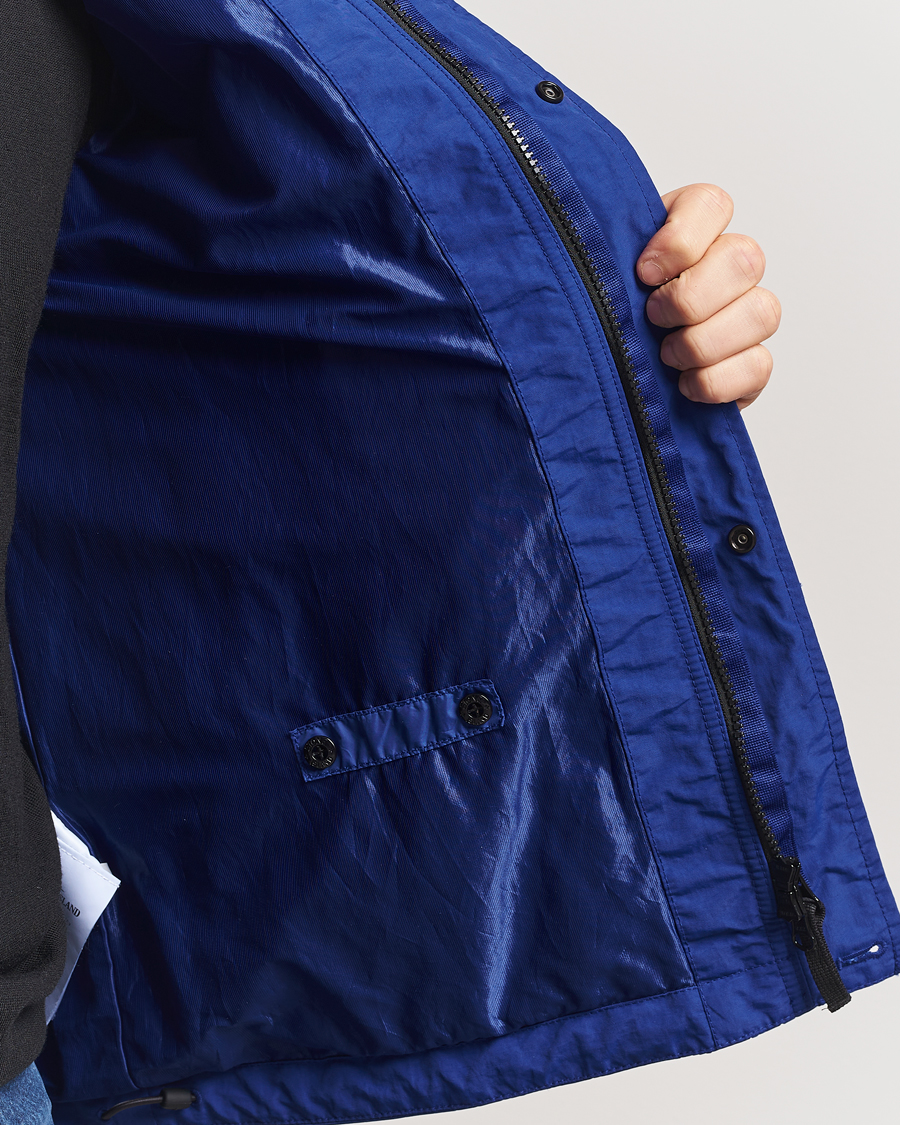 Herren | Jacken | Stone Island | Crinkle Reps Hooded Jacket Bright Blue