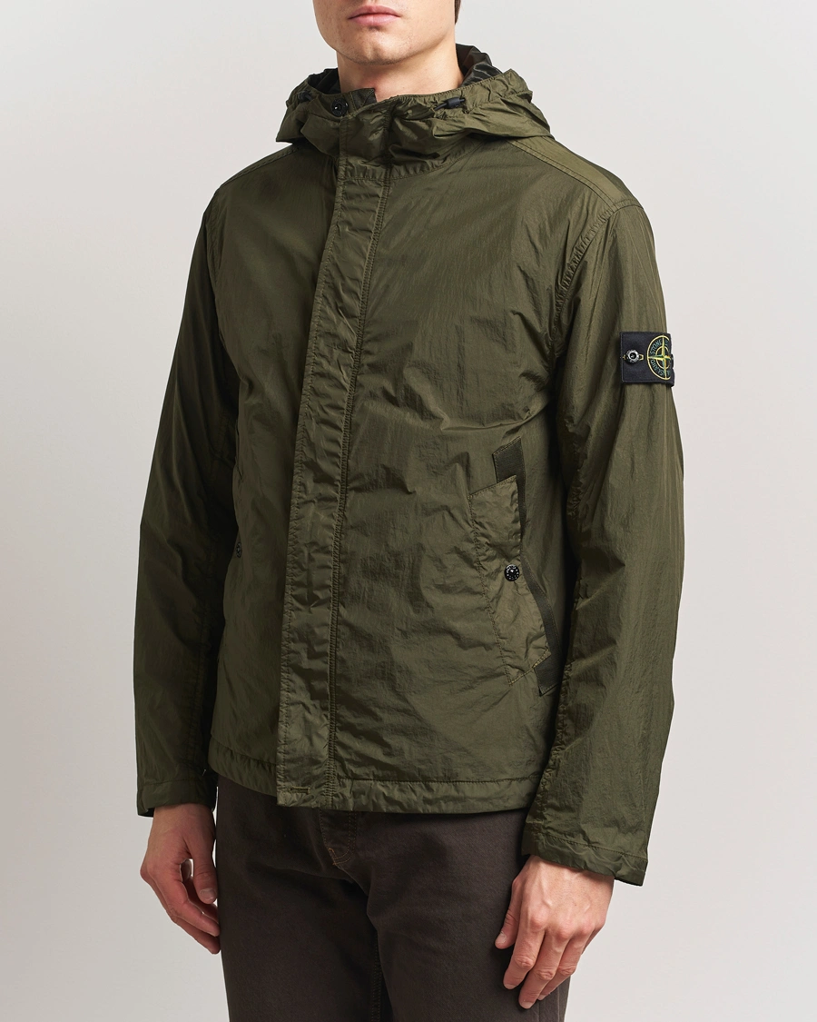 Herren | Jacken | Stone Island | Crinkle Reps Hooded Jacket Military Green
