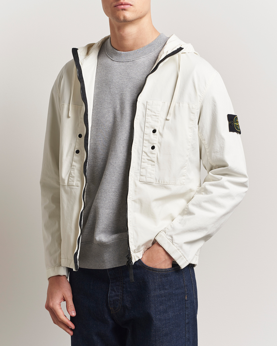 Herren | Jacken | Stone Island | Supima Cotton Stretch Hooded Jacket Ivory