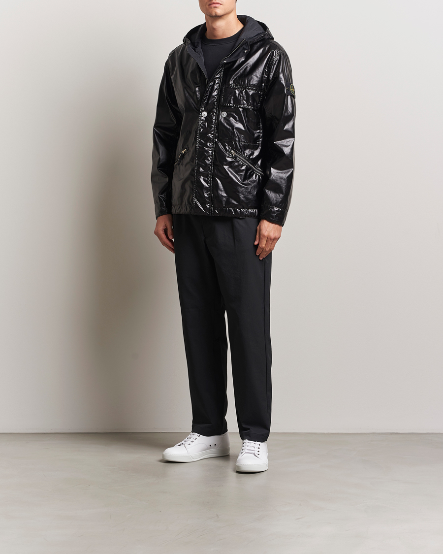 Herren | Jacken | Stone Island | Mussola Gommata Hooded Jacket Black